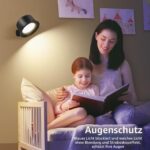Euakee Wandleuchte 2er Set RGB mit Magnethalterung – Kabellose Akku-Wandlampe mit Fernbedienung – Bild 2