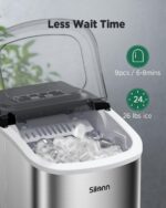 Silonn Eiswürfelmaschine – 9 Würfel in 6 Min., 12 kg/24h, 2 Grössen, tragbar – Bild 3