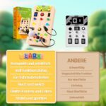 WEARXI Montessori Busy Board mit 15 LED & 9 Schaltern – Motorikspielzeug ab 1 Jahr – Bild 5