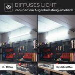 HOFTRONIC 12er Pack LED Feuchtraumleuchte 150cm IP65 48W 5760lm – Tageslichtweiß – Bild 5