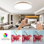 LEZOE LED Deckenleuchte 15W 2050lm mit 5.8G Radar-Bewegungsmelder – IP54 Sensorlampe für Badezimmer, Flur, Garage, Treppen Ø25cm – Bild 9