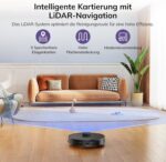 EASINE E20 Saugroboter mit LiDAR-Navigation & 10000Pa Saugkraft – Intelligente Reinigung für Teppich & Tierhaare – Bild 3