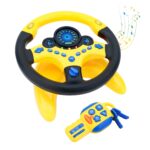 deAO Kinderlenkrad mit 360° Rotation – Fahrsimulator Spielzeug für frühe Entwicklung
