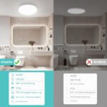 Oraymin LED Deckenlampe 22cm mit Radar-Bewegungsmelder – 1800LM 18W IP54 für Innen – Bild 7