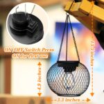 KagoLing Solarlaterne 2er Set – Retro Hängeleuchte mit LED & Solarpanel für Garten – Bild 2
