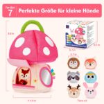 hahaland Pilzhaus Tierhaus mit 6 Tieren – Sensorisches Lernspielzeug für Babys 6–36 Monate – Bild 2