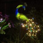 JJALIGHTS Solar Gartenleuchte Pfau – Wasserdichte Deko-Leuchte für Terrasse & Hof – Bild 2