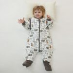 MIKAFEN Baby Schlafsack 2,0 Tog mit Füssen – 100% Baumwolle, abnehmbare Ärmel für 18-36 Monate – Bild 9