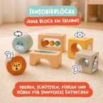 Nene Toys 4-in-1 Montessori Holzspielzeug ab 1 Jahr – Motorikspielzeug Set für Babys – Bild 3