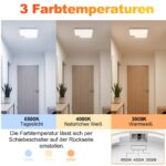 AmzFan LED-Deckenleuchte 22W 2100lm mit Radar-Bewegungsmelder – 3 Farbtemperaturen – Bild 3