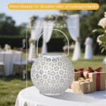 JOYCREATOR Vintage Solar Laterne Gross – IP65 Wasserdicht mit Pflaumenblüte für Garten – Bild 7