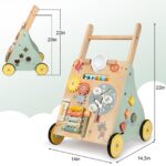 Itslife Baby Lauflernwagen Holz – Montessori Spielzeug mit Aktivitäten für Jungen & Mädchen – Bild 3