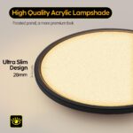 Aisutha LED Deckenleuchte 24W Ø30cm – Dimmbar 3000K-6500K mit Fernbedienung & IP54 – Bild 3