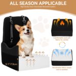 Petsfit Hundeautositz bis 15 kg – Memory Foam Booster mit Sicherheitsgurt für kleine Hunde – Bild 4