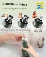 Casfuy Krallenschleifer für Hunde – 6-Gang Haustier-Nageltrimmer mit LED & Staubschutz – Bild 3