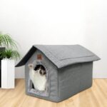 Whiwhi Hundehütte 45x40x45cm mit abnehmbarem Plüschkissen – Katzenhöhle für Haustiere – Bild 6