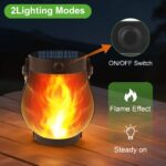 Facarler Solar Flammenleuchte 2er Set – LED Laternen mit Flackereffekt & USB-Aufladung – Bild 3