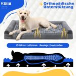 KSIIA Orthopädisches Hundesofa Mittelgross 91x68cm – Ergonomisches Hundebett mit Noppenschaum & Waschbar – Bild 2