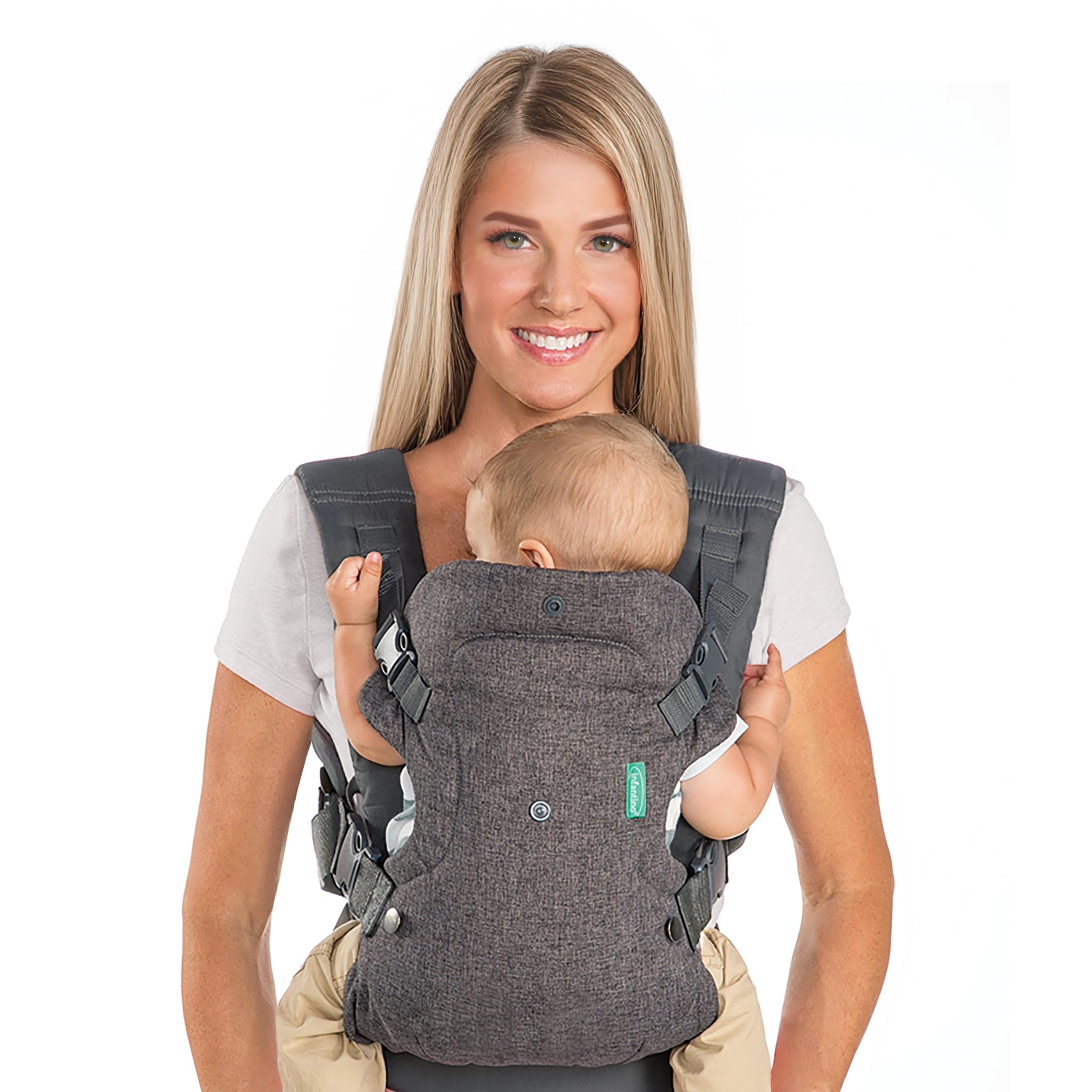 Infantino Flip Advanced 4-in-1 Babytrage – Ergonomisch, 4 Tragepositionen für 3,6-14,5 kg