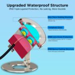 LyLmLe LED Teichbeleuchtung 6W RGB mit APP-Steuerung – IP68 Unterwasserleuchte für Teiche – Bild 3
