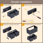 Klighten 24W LED Wandleuchte Anthrazit – IP65 Aussenwandleuchte mit einstellbarem Abstrahlwinkel – Bild 8