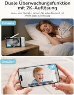 GHB Babyphone mit 2K Kamera, 5-Zoll Display & App – Bewegungsverfolgung, Weinerkennung, 350° PTZ – Bild 6