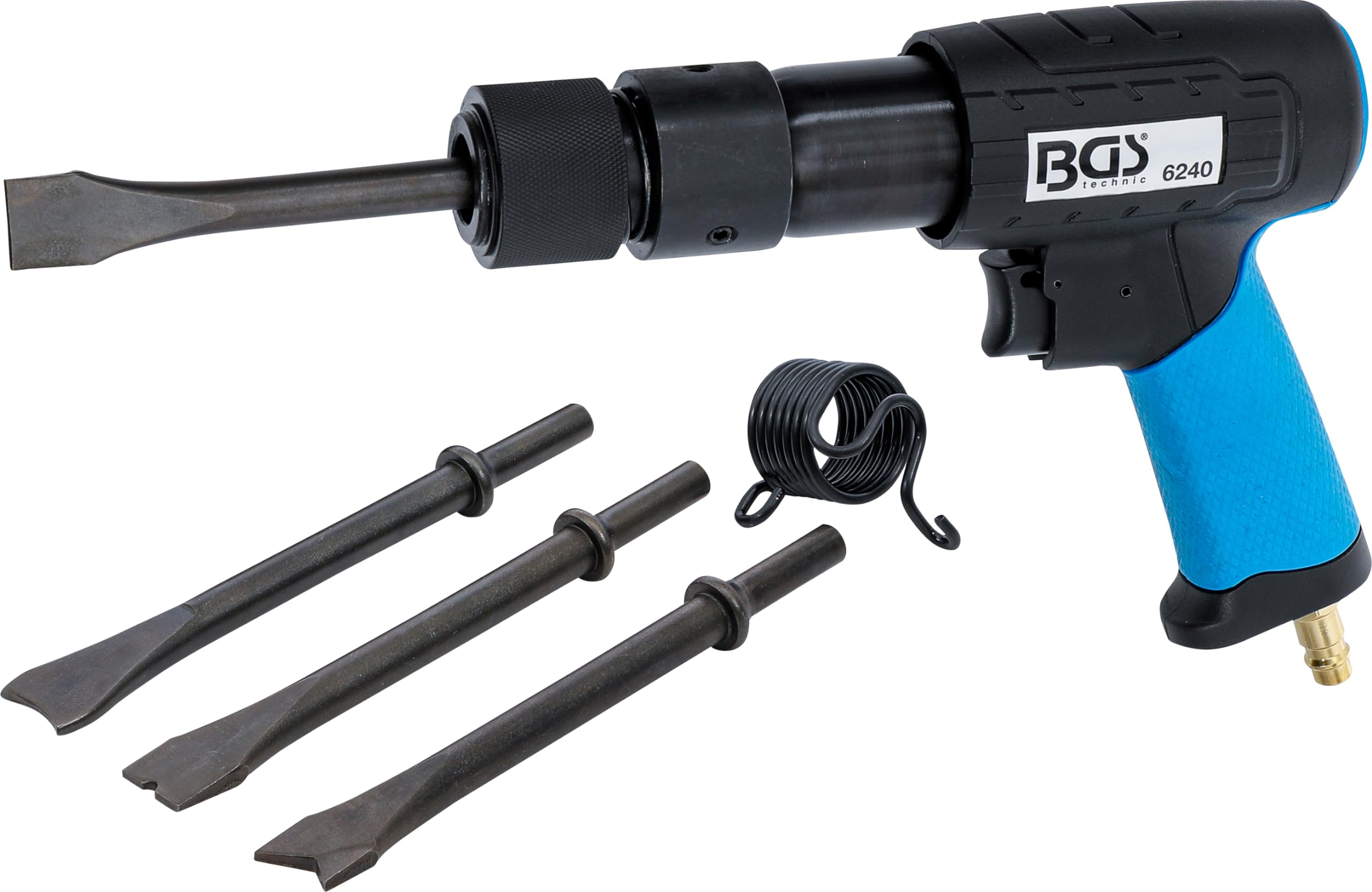 BGS 6240 Druckluft-Meißelhammer 3500 Schläge/min mit 6-tlg. Meißel-Satz