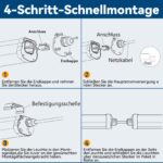 JESLED 150cm LED Feuchtraumleuchte 38W 6500lm – IP65 Nassraumleuchte 6er Set – Bild 8