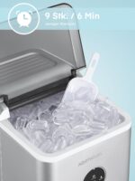 NORTHCLAN Eiswürfelmaschine 14kg – 9 Eiswürfel in 6 Min, leise & energieeffizient – Bild 2