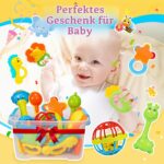 Wootoyz 14-teiliges Babyspielzeug-Set 0–12 Monate – Rasseln & Beissring mit Aufbewahrungsbox – Bild 7