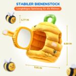 JoyCat Bienenstock Sensorikspielzeug mit 5 Bienen – Montessori Motorikspielzeug ab 6 Monaten – Bild 2