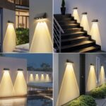 CBJKTX Solar-Wandleuchte 4er-Set mit 3000K Warmweiss – Intelligente Aussenbeleuchtung für Garten & Zaun – Bild 7