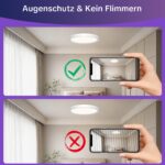 Aulaiyi LED Deckenleuchte 50cm, 36W RGB Dimmbar – Fernbedienung & Farbwechsel – Bild 7