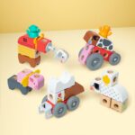 Melissa & Doug Blockables Bauernhof – 56-teiliges Holzbaustein-Set für Kinder ab 2 Jahren – Bild 5