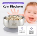 Rilli Edelstahl-Babyschüssel mit Saugnapf & Deckel – Thermoisolierend für BLW – Bild 3