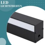 ZMH LED Wandlampe 100cm Schwarz Dimmbar 15W – Modern Up Down Flurlampe – Bild 7