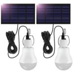 SCNNC 3W LED Solarlampen mit 3,45m Kabel – Tragbare Solar Lanterne für Camping & Notfall (2er Set)