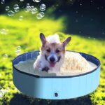 Zegupal Hundepool 80x20cm – Faltbarer Schwimmpool mit rutschfestem PVC für alle Hunderassen – Bild 3