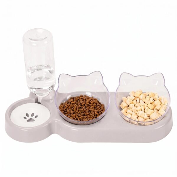 Speedy Panther 3-in-1 Katzennapf Set mit Wasserspender – Ergonomisch für Katzen & kleine Hunde