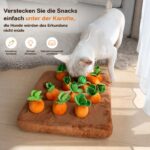 Celawork Schnüffelteppich Karotte – Intelligenzspielzeug für Hunde mit Plüsch-Design – Bild 4