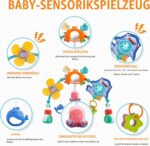 Neuytiky Kinderwagen Spielbogen mit Tieranhängern – Motorikspielzeug für Babys 0–12 Monate – Bild 3