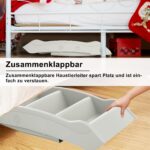 YRHome Hundetreppe klappbar 4 Stufen 50cm – rutschfeste Tiertreppe bis 75kg für Hunde & Katzen – Bild 3