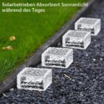 4er Set Solar Pflastersteine 10x10x5cm – LED Bodenleuchten für Garten & Balkon – Bild 3