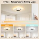 MELAYR LED Deckenleuchte 24cm Quadratisch – 3 Farbtemperaturen & Memory-Funktion – Bild 2