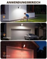 Draome 2er Set Akku Aussenlampe mit Bewegungsmelder – 10000mAh, IP65, 3 Modi & Fernbedienung – Bild 5