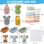 16-teiliges Badewannenspielzeug Set BITOYO – Silikon Wasserspielzeug für Babys & Kleinkinder – Bild 2