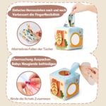 hahaland Baby Montessori Spielzeug ab 6 Monaten – Wald-Tücherbox mit Seidentüchern & Spiegel – Bild 4