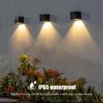 YUNYODA Solar Wandleuchte Aussen 2er Set – IP65 Solarleuchten mit 2 Lichtmodi für Garten & Terrasse – Bild 6