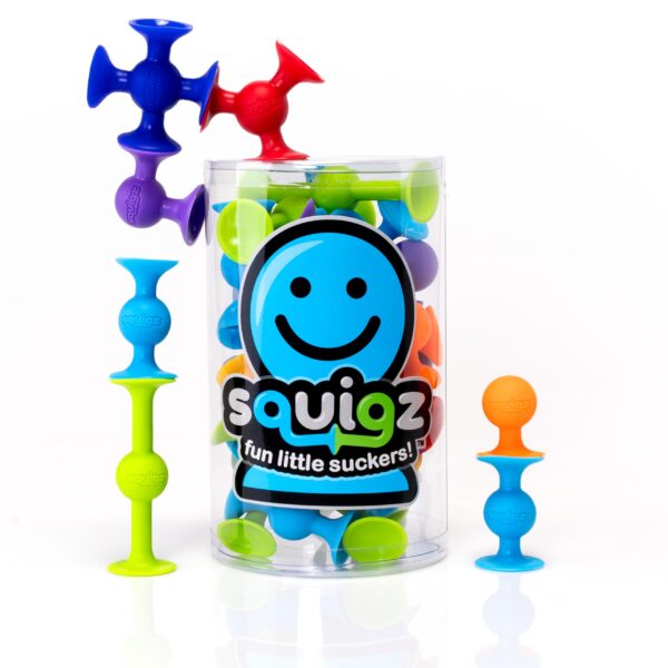 Fat Brain Toys Squigz Starter Set 22-teilig – Saugspielzeug für kreatives Bauen ab 3 Jahren