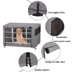 chengsan Hundebox-Abdeckung mit Reissverschluss – Wasser- & winddicht für Innen & Aussen – Bild 3